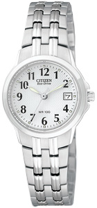 Citizen Eco-Drive Bracelet WR100 White Dial Women 's Watch - EW1540-54A