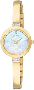Citizen Eco-Drive Gold-Tone Silhouette Bangle Ladies Watch - EW9922-54D