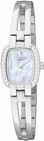 Citizen Eco-Drive Silhouette Bangle Mother-Of-Pearl Ladies Watch - EW9930-56Y