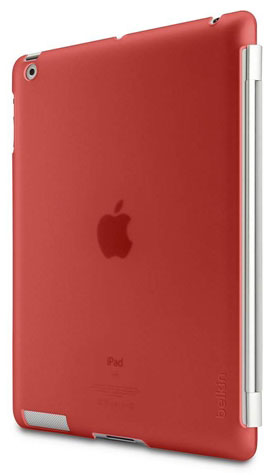 Belkin Red Snap Shield Case For The New iPad - F8N744TTC02