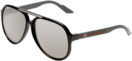 Gucci Silver Mirrored Medium Aviator Unisex Sunglasses - GG 1627/S Q20/B8