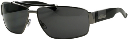 Gucci Unisex Gunmetal Black Polarized Sunglasses - GG 1856/S REQ/AH