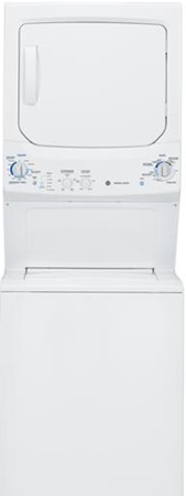 GE 27 ' Unitized Spacemaker Stack Washer With Gas Dryer - GTUP270GMWW