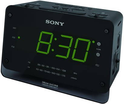 Sony AM/FM Clock Radio In Black - ICF-C414