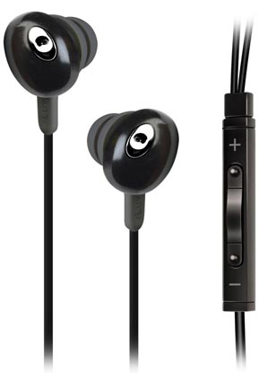 iLuv Black Earphones With Apple Control - IEP315