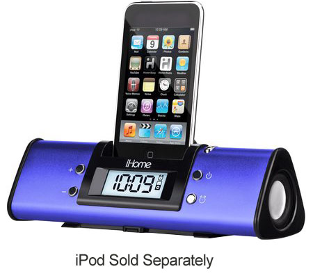 iHome Purple Travel Alarm Clock For iPod - IH16UVX