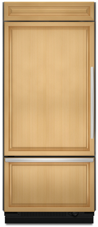 KitchenAid Overlay 36 ' Architect Series II Built-In Bottom Freezer Refrigerator - KBLO36FTX