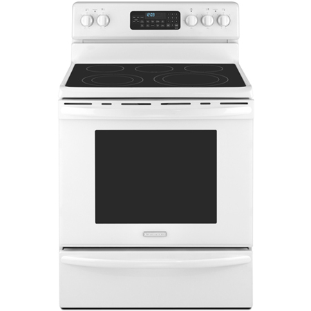 KitchenAid 30 ' KERS206 White Freestanding Electric Range - KERS206WH