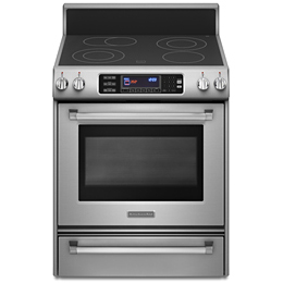 Kitchenaid 30  Professional Series Stainless Steel Free Standing Electric Range - KERS807XSP