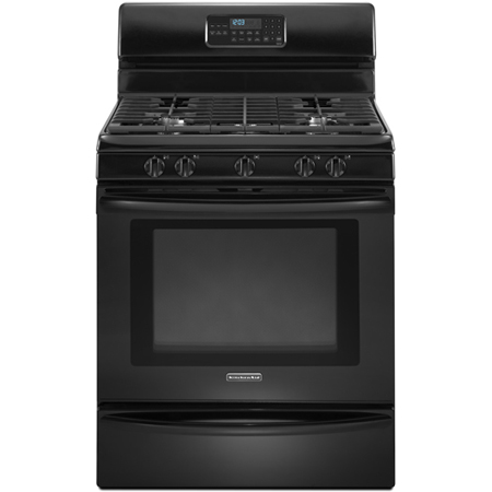KitchenAid 30 ' KGRS206 Black Freestanding Gas Range - KGRS206BL