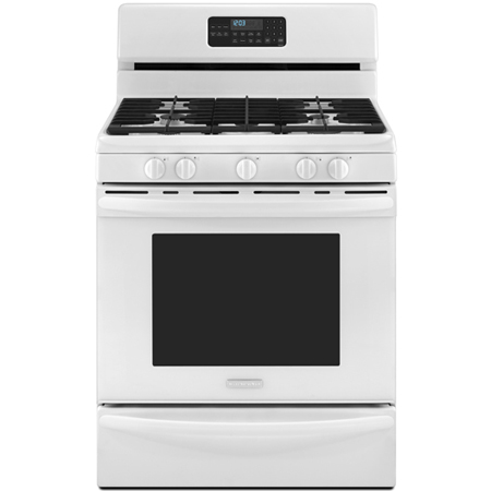 KitchenAid 30 ' KGRS206 White Freestanding Gas Range - KGRS206WH
