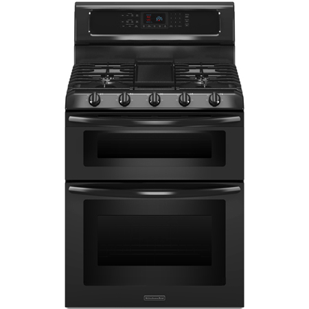KitchenAid 30 ' KGRS505 Black Freestanding Gas Double Oven - KGRS505XBL