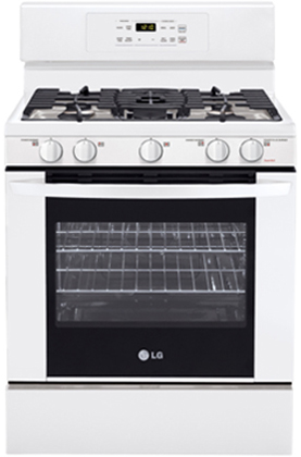 LG White Free Standing Gas Range - LRG3091SW