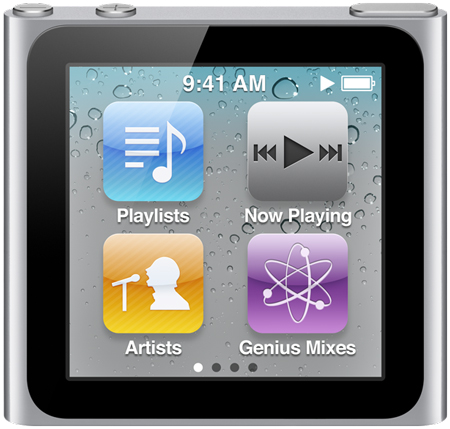 Apple 8GB Silver 6th Generation iPod Nano - MC525LL/A