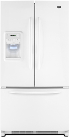 Maytag MFI2569YEW 25 Cu Ft White Bottom Freezer Refrigerator - MFI2569YEW