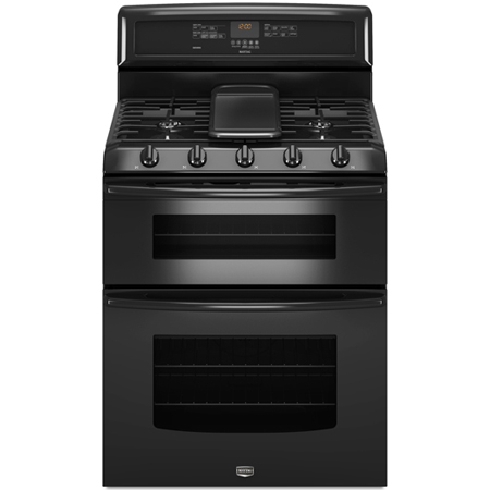 Maytag Gemini MGT8885XB Black Double Oven Freestanding Gas Range - MGT8885XB Maytag Gemini MGT8885XB Black Double Oven Freestanding Gas Range - MGT8885XB