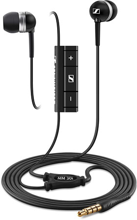 Sennheiser Black In-Ear Mobile Phone Stereo Headphones - MM30I