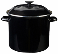 Le Creuset Enamel On Steel 8-Quart Black Onyx Stockpot - N4100-2231