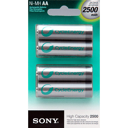 Sony AA Rechargeable Batteries 4 Pack - NHAAB4EN
