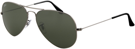 Ray-Ban Aviator Large Gunmetal Unisex Sunglasses - RB3025 W0879 Ray-Ban Aviator Large Gunmetal Unisex Sunglasses - RB3025 W0879