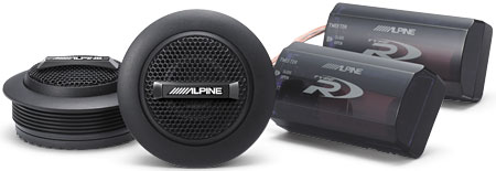 Alpine Type-R 1 ' Silk Ring Dome Tweeter Set, Model SPR10TW - SPR-10TW