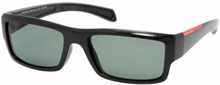 Prada SPS 05IS Sport Polarized Black Mens Sunglasses - SPS 05IS 1AB5Z1