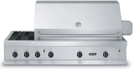 Viking 53" Ultra-Premium E-Series Stainless Steel Outdoor Liquid Propane Gas Grill - VGBQ5323RE2LS