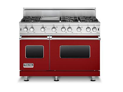 Viking 48 ' Apple Red 6 Sealed Burner Freestanding Gas Range - VGCC5486G