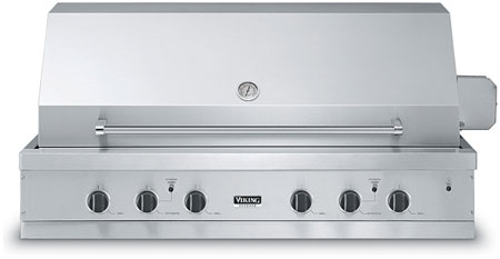 Viking 53" Ultra-Premium T-Series Stainless Steel Outdoor Liquid Propane Gas Grill - VGIQ5304RT2LS
