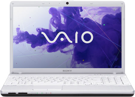 Sony VAIO E Series White Laptop Computer - VPCEH37FX/W
