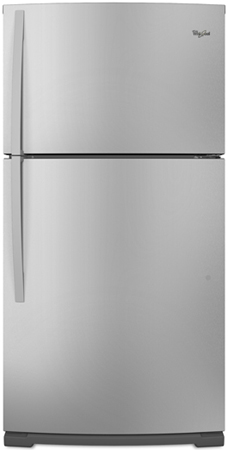 Whirlpool 21 Cu Ft Stainless Steel Top Freezer Refrigerator - WRT351SFYM
