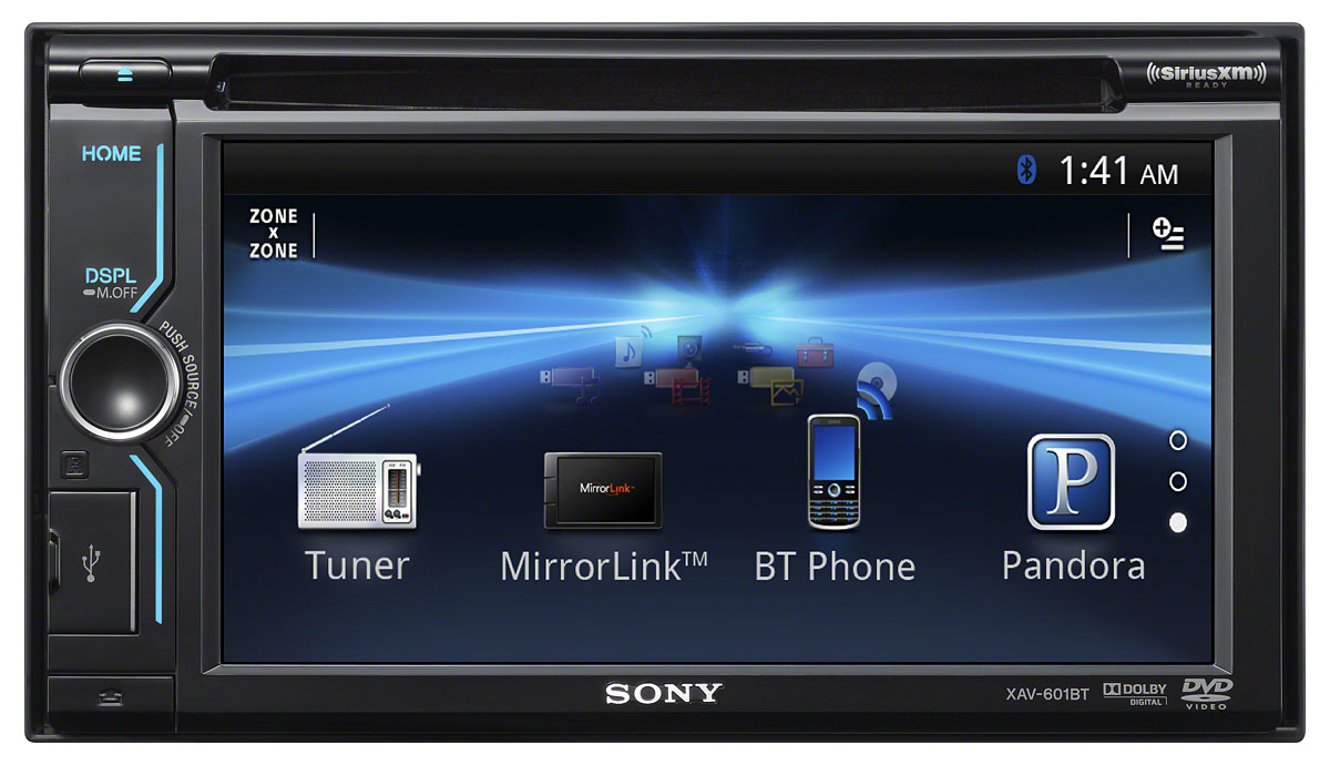 Sony Double DIN A/V Receiver With Bluetooth - XAV-601BT
