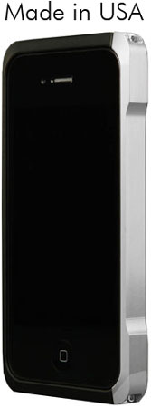 Atomic Black/ Brushed Silver Hybrid Composite Case for iPhone 4 - AHC01B-BS iPhone 4 Case