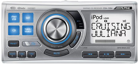 Alpine Waterproof Marine CD Receiver - CDA-118M