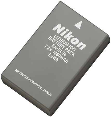 Nikon EN-EL9A Silver Rechargeable Li-ion Battery - 25377 Nikon EN-EL9A Silver Rechargeable Li-ion Battery - 25377