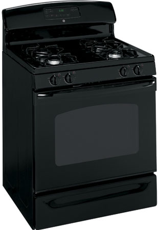 GE 30 ' Black Free-Standing Gas Range - JGBP28DEMBB