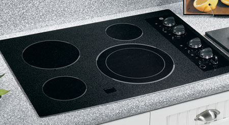 GE 30 ' Black Built-In CleanDesign Electric Cooktop - JP356BMBB