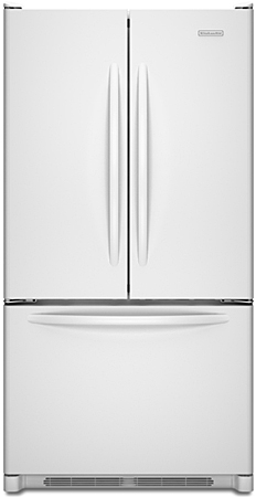 KitchenAid Counter Depth Bottom Mount White Refrigerator - KBFS20EVWH