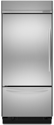 KitchenAid Stainless Steel 36 ' Architect Series II Built-In Bottom Freezer Refrigerator - KBLC36FTS