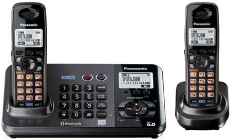 Panasonic 2-Line DECT 6.0 Expandable Digital Cordless Phone With Answering System - KX-TG9382T