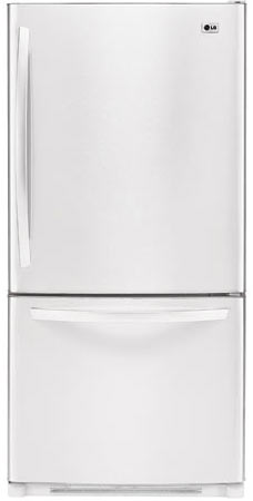 LG 22 Cu. Ft. Smooth White Bottom Freezer Refrigerator - LDC22720SW