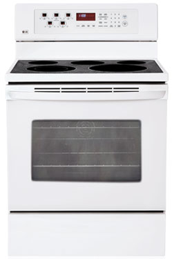 LG 5.6 Cu. Ft. White Freestanding Electric Range - LRE30453SW LG 5.6 Cu. Ft. White Freestanding Electric Range - LRE30453SW