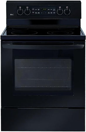 LG LRE3091SB Smooth Black Freestanding Electric Range - LRE3091SB