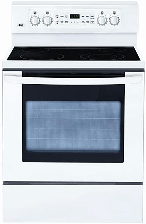 LG LRE3091SW Smooth White Freestanding Electric Range - LRE3091SW