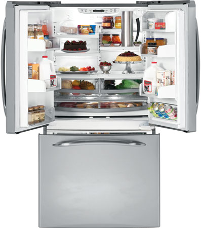 GE Profile Counter Depth Bottom-Freezer Stainless Steel Refrigerator - PFCS1NFZSS GE Profile Counter Depth Bottom-Freezer Stainless Steel Refrigerator - PFCS1NFZSS