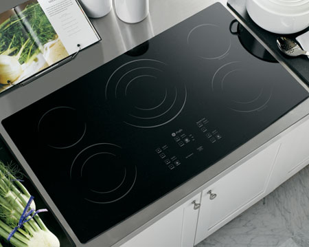 GE Profile 36 ' Black Built-In CleanDesign Electric Cooktop - PP975BMBB