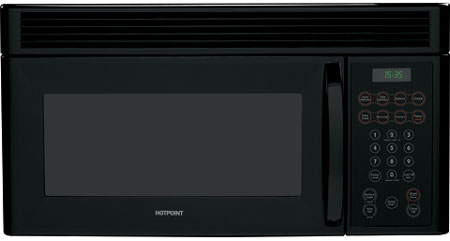 GE Hotpoint Over-The-Range Black Microwave Oven - RVM1535DMBB