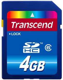 Transcend 4GB Secure Digital High-Capacity (SDHC) Class 6 Memory Card - TS4GSDHC6 Transcend 4GB Secure Digital High-Capacity (SDHC) Class 6 Memory Card - TS4GSDHC6