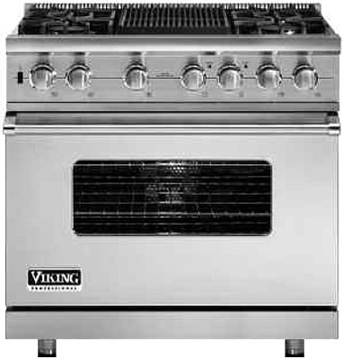 Viking 36 ' Pro-Style Stainless Steel Dual-Fuel Gas Range - VDSC5364QSS