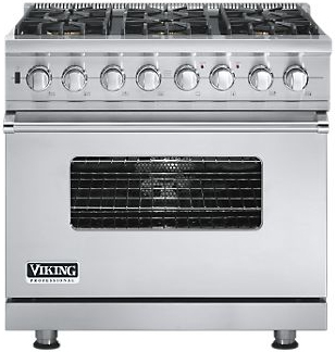 Viking 36 ' Custom Series Dual Fuel Range In Stainless Steel - VDSC536-6B